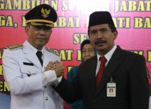 Edy Supriyatna ATD SH MH Penjabat (Pj) Bupati Jepara dan Edy Sujatmiko SSos MM MH, Sekda Jepara.(Foto:SN/dok-hp)