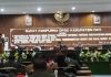 Anggota DPRD Pati dari Fraksi Demokrat, Suryanto saat membacakan pandangan umum fraksi terhadap Raperda pertanggungjawaban pelaksanaan APBD Kabupaten Pati tahun 2021 dalam sidang paripurna, Rabu (8/6/2022)