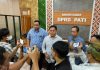 Ketua DPRD Pati, Ali Badrudin (tengah), Wakil Ketua I DPRD Pati, Joni Kurnianto dan Wakil Ketua III DPRD, Muhammadun