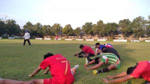 Para pemain seleksi Persiku Kudus tengah menjalani pendinginan, (Foto : Adam Naufaldo)