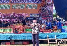 Anggota DRPD Pati, Rusdi sambutan dalam acara Gebyar Budaya Nusantara, Sabtu (30/7/2022)
