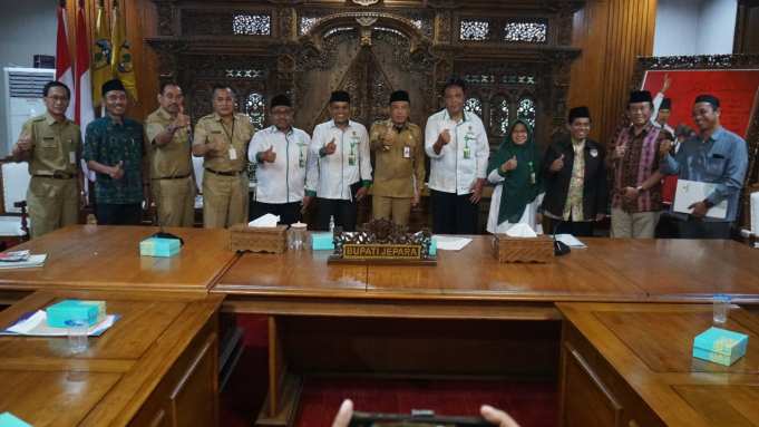 Edy Supriyanta saat menerima audiensi dari Badan Amil Zakat Nasional (Baznas) Kabupaten Jepara