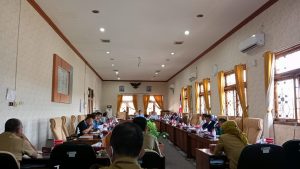 Berlangsung rapat Badan Musyawarah (Bamus) DPRD Kabupaten Pati membahas rangkaian agenda anggota DPRD di bulan Agustus, Senin (1/8/2022)