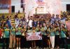 Foto bersama klub yang menjuarai turnamen Kapolres Pati Cup