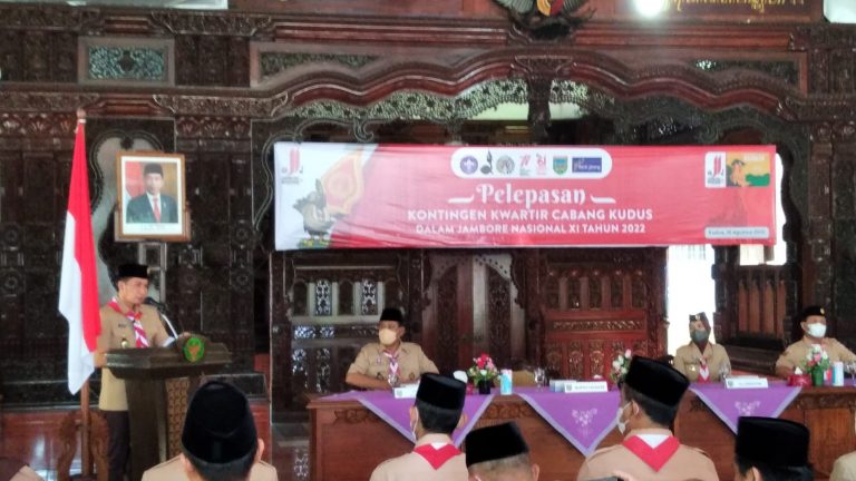 Pemkab Lepas Kontingen Kwartir Cabang Kudus Dalam Jambore Nasional XI Tahun 2022