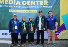 Siti Mutmainah dan Widiyanti Kumala Siwi peraih medali pertama PESONA 1 PTKIN 2022