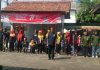 Ditengah terik matahari, FKDK tetap semangat melaksanakan kegiatan upacara bendera HUT RI ke-77, (Foto : Adam Naufaldo)