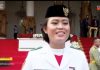 I Dewa Ayu Firsty pengibar bendera siswi SMAN 2 Kudus Jawa Tengah (Tangkapan layar) (istimewa)