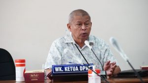 Wakil Ketua II DPRD Pati, Hardi saat menerima audiensi mahasiswa PMII, Kamis (8/9/2022)