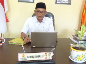 Ketua Bawaslu Kudus Moh Wahibul Minan saat ditemui di Kantornya