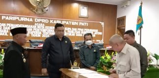Persetujuan bersama dan penandatanganan nota kesepakatan perubahan rancangan (KUA PPAS) pimpinan DPRD dan Pj Bupati Pati