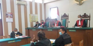Berlangsung persidangan lanjutan RH agenda menghadirkan barang bukti dari penyidik, di PN Pati, Senin (26/9/2022)