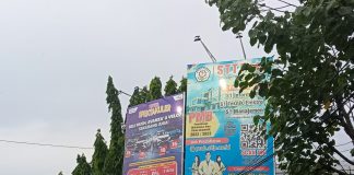 Ilustrasi reklame di salah satu ruas jalan di Kabupaten Pati