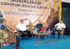Anggota Komisi C Dewan Perwakilan Rakyat Daerah (DPRD) Kabupaten Pati, Sutikno saat menjadi narasumber sosialisasi gempur rokok ilegal