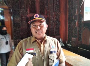 Kepala BPBD Kabupaten Kudus Mundir usai melaksanakan apel siaga bencana