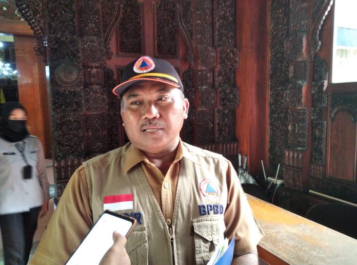 Kepala BPBD Kabupaten Kudus Mundir usai melaksanakan apel siaga bencana