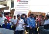 Puluhan warga Desa Papringan melakukan aksi demo terhadap pembangunan pabrik yang akan dibangun