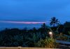 Kondisi sunset dari Kedai Watu Obonk yang dapat dinikmati sembari meminum kopi