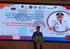 Ketua Tim Percepatan Penanganan Stunting (TPPS) Pati, Mohtar saat sambutan dalam peluncuran BAAS, Kamis (17/11/2022)