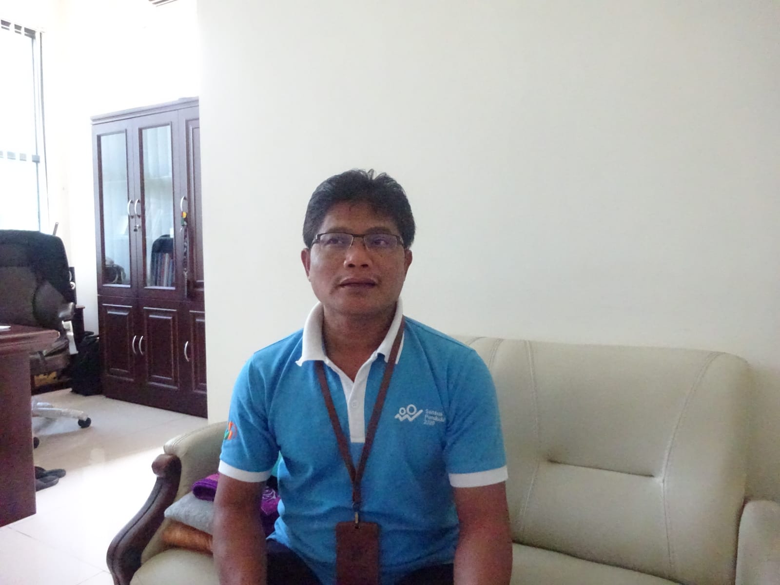 Kepala Badan Pusat Statistik (BPS) Kudus Rahmadi Agus Santosa saat ditemui di kantornya