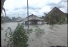 Tampak banjir masih tinggi