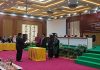 Pelantikan anggota Panitia Pemilihan Kecamatan (PPK) oleh KPU Pati, Rabu (4/1/2023)