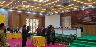 Pelantikan anggota Panitia Pemilihan Kecamatan (PPK) oleh KPU Pati, Rabu (4/1/2023)