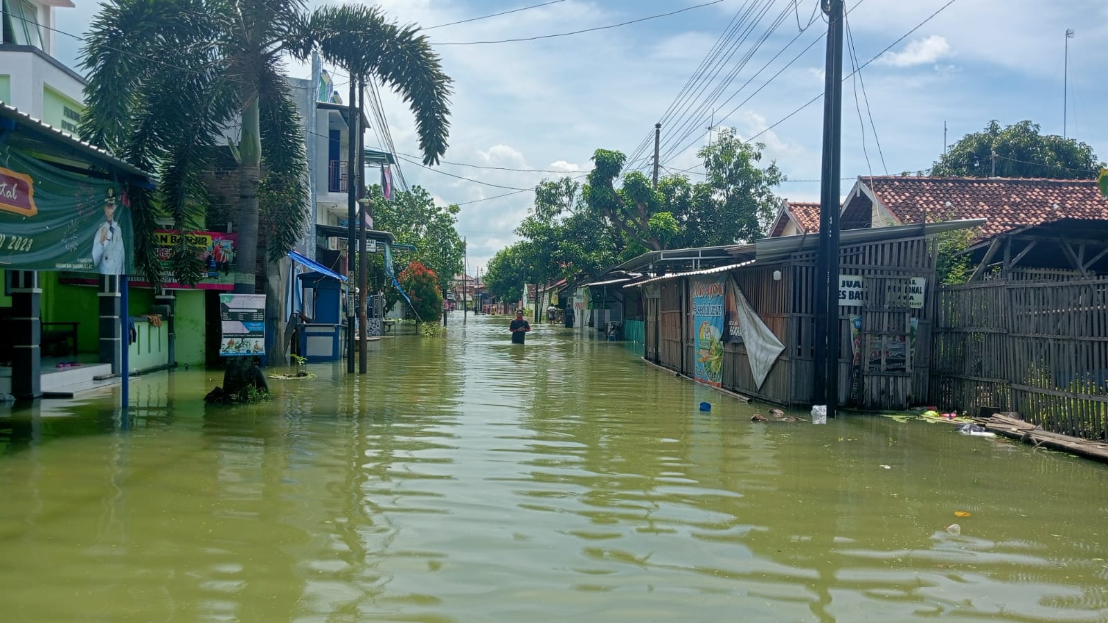 Ilustrasi penampakan banjir di Desa Bumirejo Kecamatan Juwana Kabupaten Pati