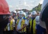 Menteri Pekerjaan Umum dan Perumahan Rakyat (PUPR) Basuki Hadimuljono saat di Juwana, Kabupaten Pati.