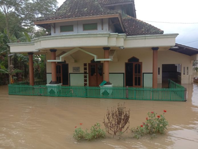 Ilustrasi penampakan banjir di Desa Mintobasuki, Kecamatan Gabus