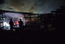 Gudang RS KSH Pati terbakar, Rabu (18/1/2023) dini hari tadi (Samin News/istimewa)