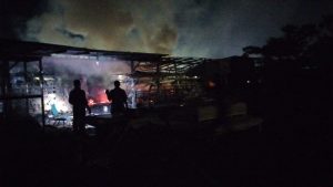 Gudang RS KSH Pati terbakar, Rabu (18/1/2023) dini hari tadi (Samin News/istimewa)
