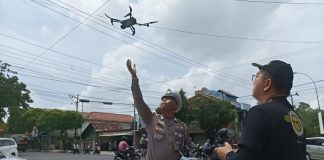 Uji coba E-TLE yang menggunakan drone
