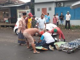 Kecelakaan lalu lintas di Jln Pati - Tayu, Desa Ngemplak Kidul, Kecamatan Margoyoso, Pati, Jumat (27/1/2023)