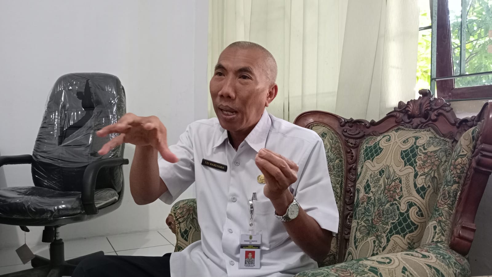 Menjelaskan Kepala Dinas Ketahanan Pangan (Disketapang) Kabupaten Pati Tri Haryama