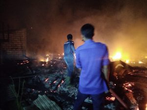 Kebakaran rumah di Ronggo Kecamatan Jaken (Samin News/istimewa)