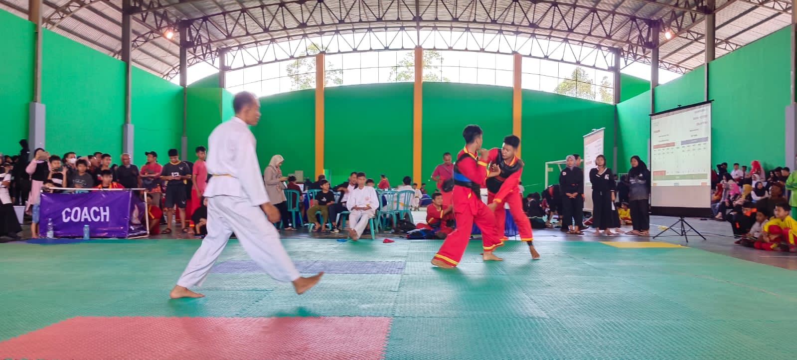 Foto: Pesilat sedang menunjukkan aksinya