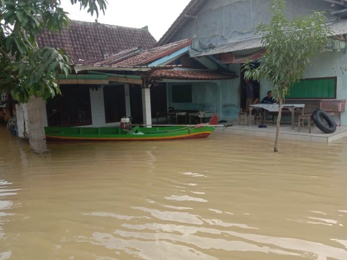 Banjir merendam Desa Mintobasuki Kecamatan Gabus, Selasa (28/2/2023)
