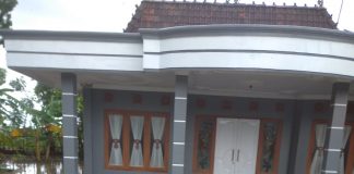 Tampak rumah warga di Kabupaten Pati terendam banjir