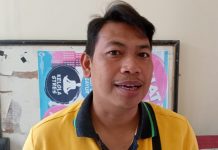 Kepala Desa Bulumanis Lor Kecamatan Margoyoso, Moh Kunarso saat di Dinas Pemberdayaan Masyarakat dan Desa (Dispermades) Pati, Jumat (10/3/2023)