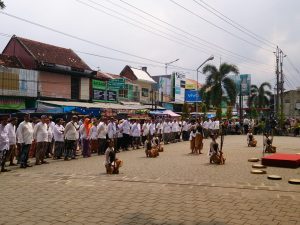 Foto: Apel dan Kirab Dandangan yang digelar di Taman Menara Kudus pada Rabu (23/3/2023)