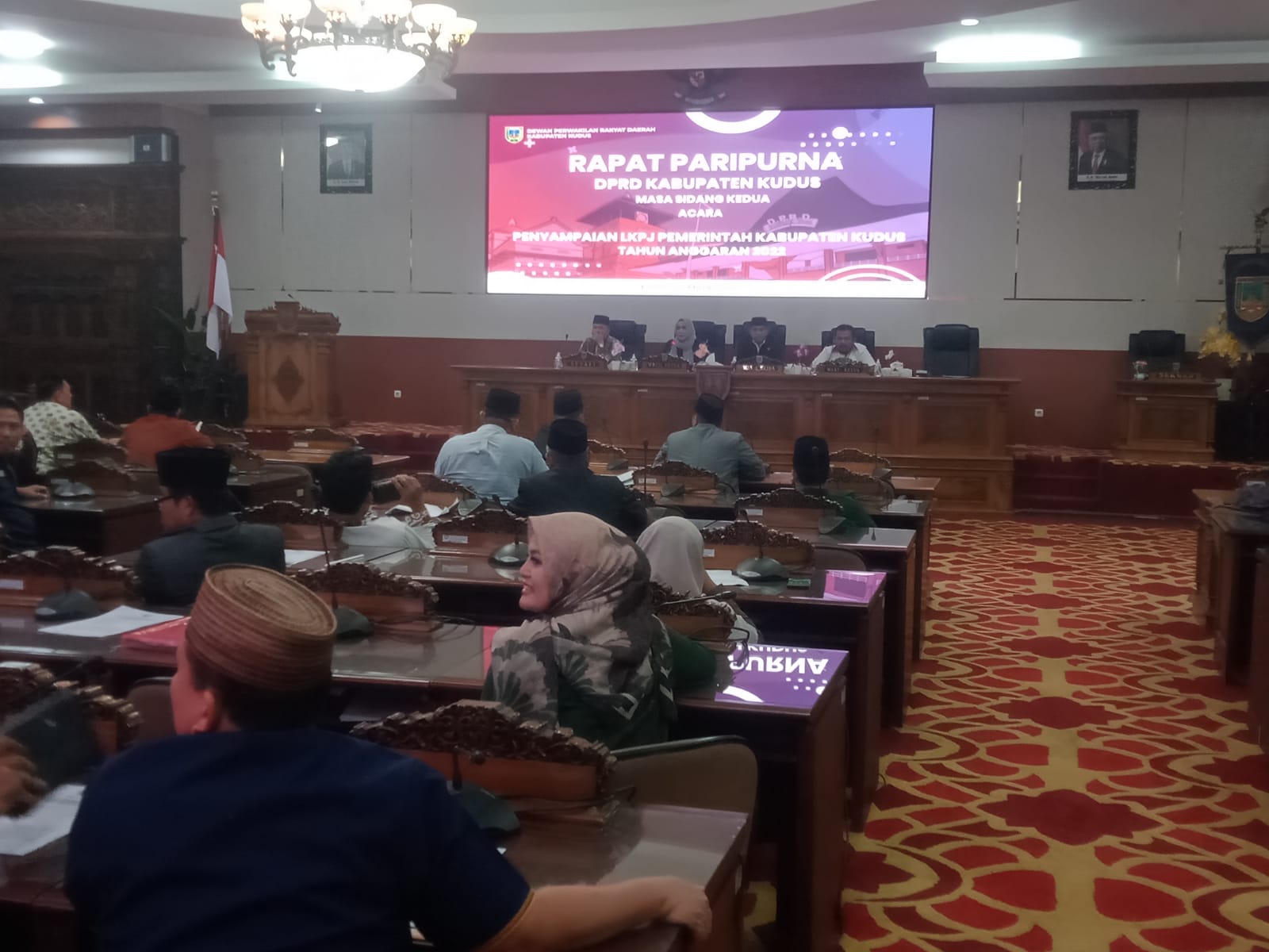 Foto : Ruang rapat paripurna DPRD Kabupaten Kudus