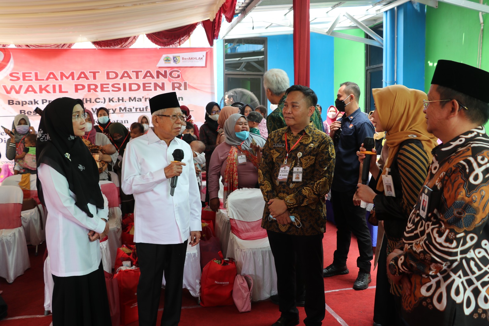 Foto: Wapres RI Ma'ruf Amin ketika berada di Puskesmas Mranggen III