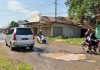 Jalan Dukuhseti Tayu sebelum lebaran saat rusak