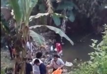 Tangkapan layar saat penemuan bayi di Kaliampo