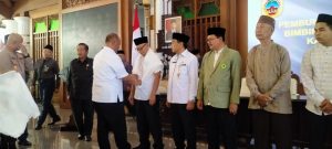 Pembukaan manasik haji oleh Pj Bupati Pati Henggar Budi Anggoro, Rabu (3/5/2023)