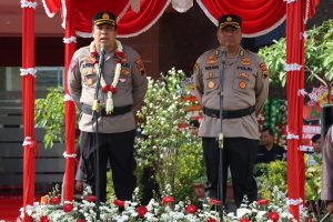 Foto: Upacara pisah sambut Kapolres Demak (istimewa)