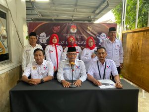 Foto: Konferensi pers Partai Perindo Kudus saat berada di KPU Kudus