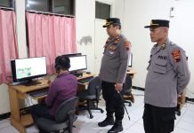 Foto: Peninjauan Kantor Satpas Polres Demak yang dilakukan Kapolres Demak bersama jajarannya
