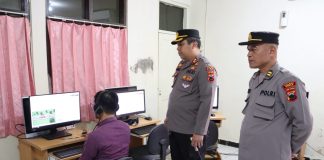 Foto: Peninjauan Kantor Satpas Polres Demak yang dilakukan Kapolres Demak bersama jajarannya